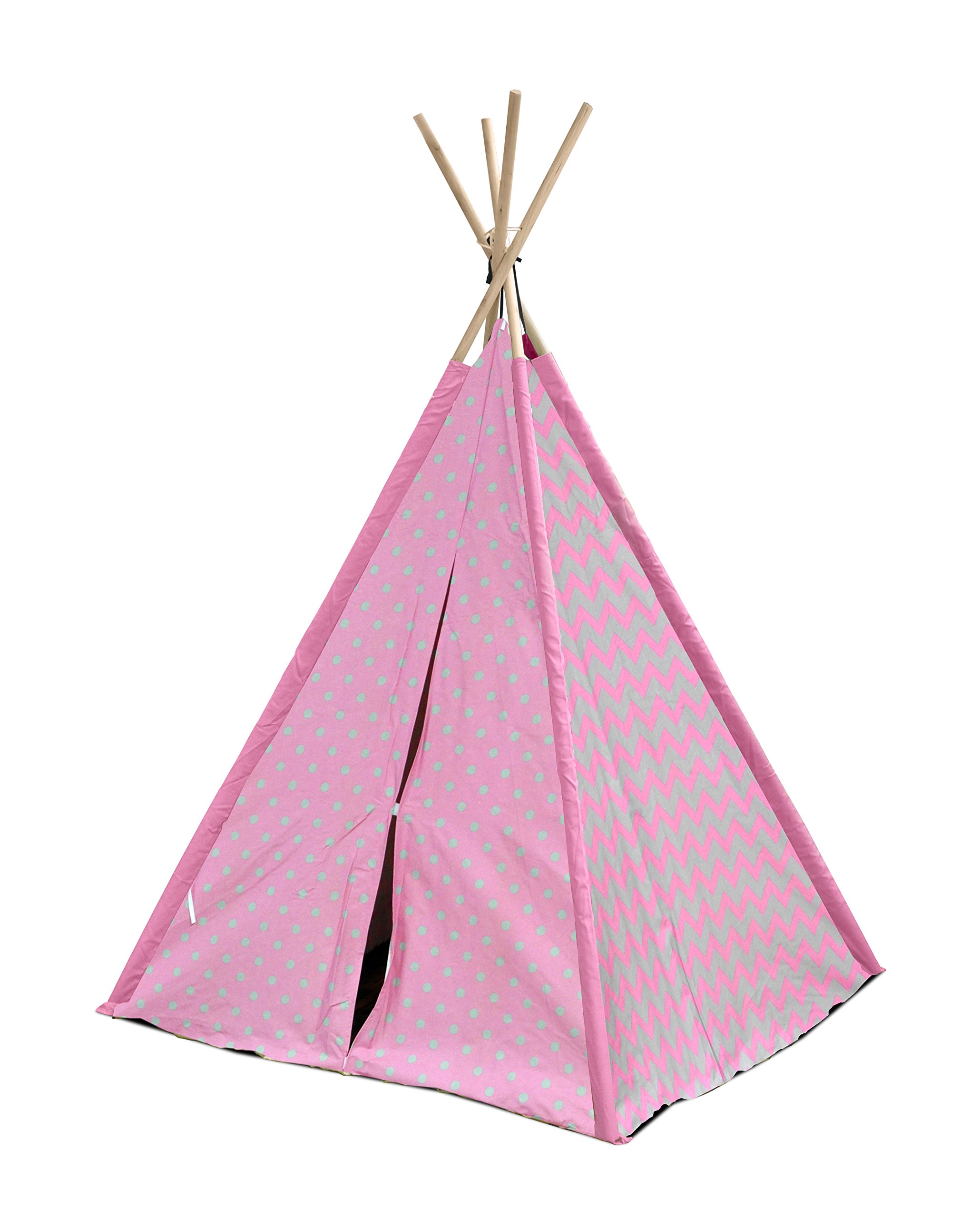 Heritage Kids Chevron Dot Play Tent, Grey