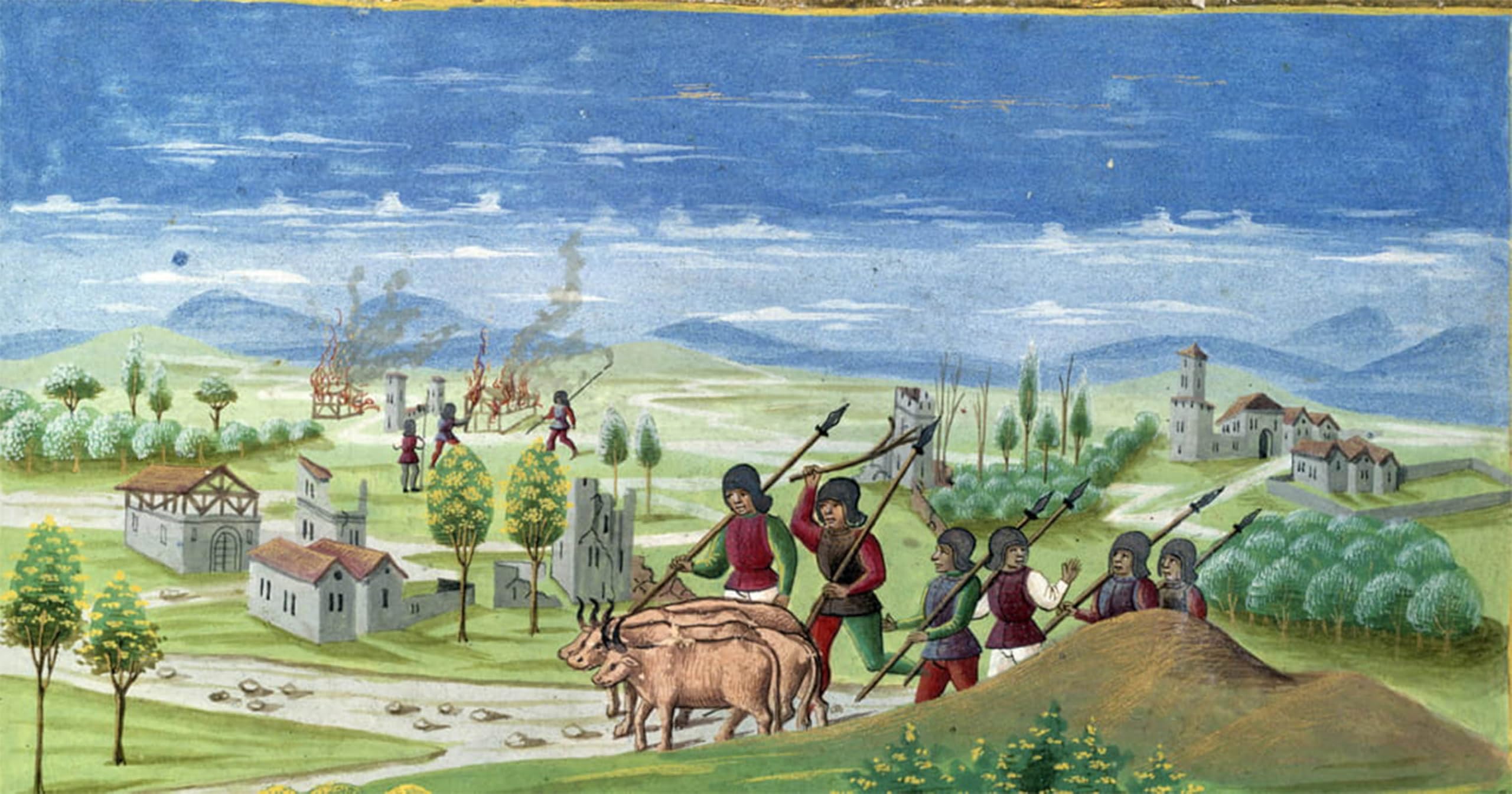 Cuadro en lienzo Saccheggio de Cristoforo De Predis para salones con historia 5