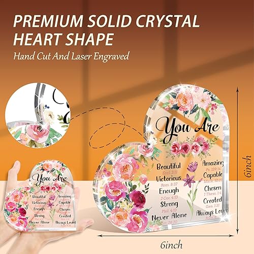 Miniatura 2 de Petitian Regalos para madres para mujeres, regalos de cumpleaños para madre de hijahijo, acrílico transparente en forma de corazón, regalos de