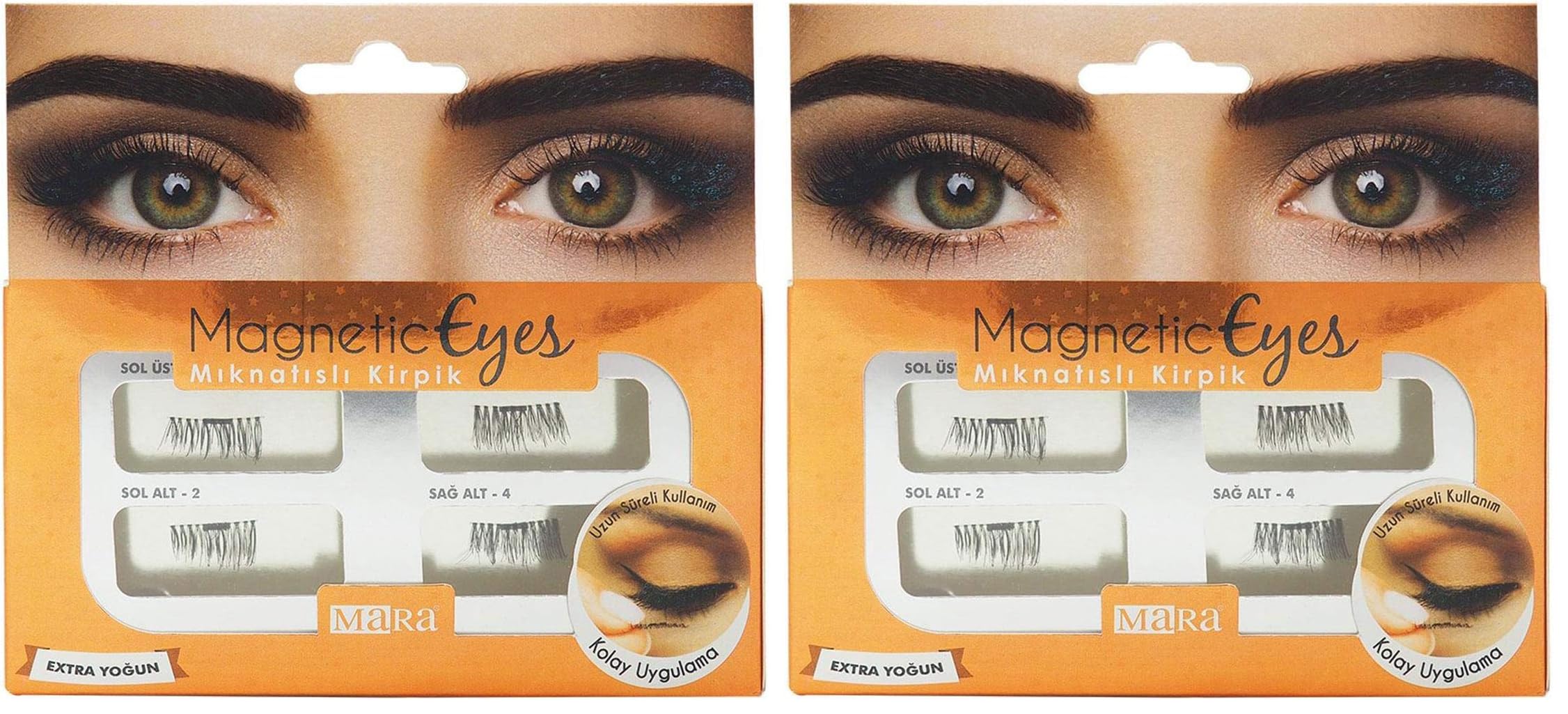 Mara Kozmetik Magnetic Eyes Mıknatıslı Kirpik Extra Yoğun, Siyah (2 paketi)