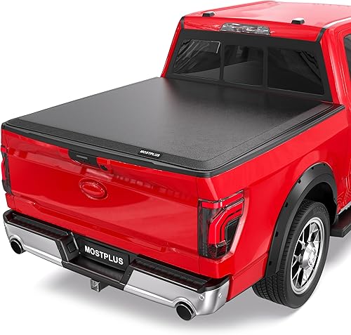 Miniatura 7 de MOSTPLUS - Cubierta de caja de camioneta de tres pliegues compatible con Ford F-150 2015-2020, caja de 3 pliegues Styleside (caja de 5.5 pies)