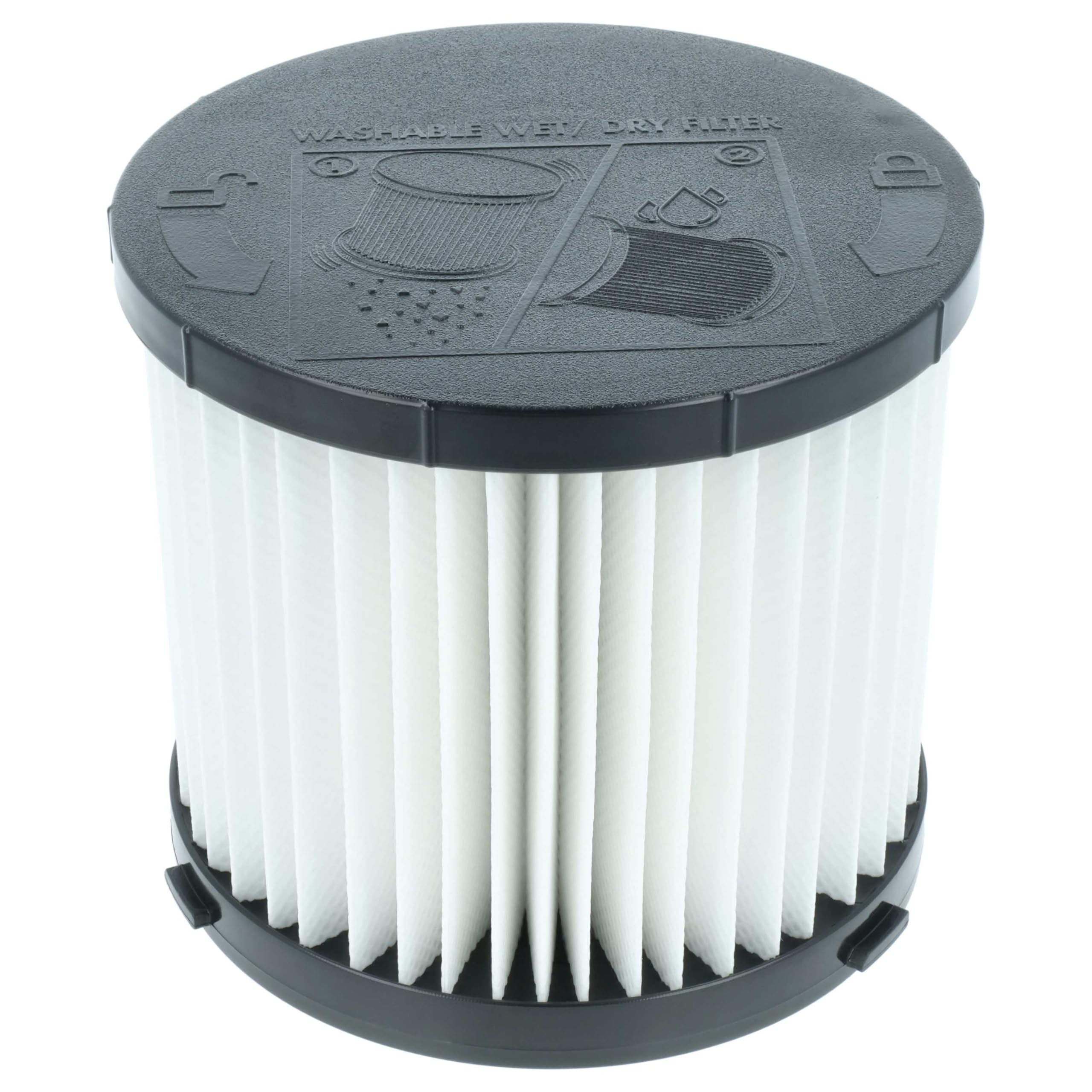 vhbw 4 x filtr fałdowany zamiennik do Ryobi A32RF08, A32VC05 do odkurzacza - filtr nabojowy czarno-biały