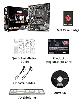 CPU MSI A320M PRO-VDH Ryzen3 1300x DDR4 8GB Overview A320M