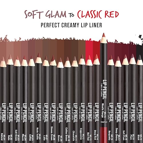 Miniatura 6 de Lápiz labial delgado profesional, delineador de labios cremoso suave, color de labios rico y de larga duración, maquillaje de labios natural, lápiz