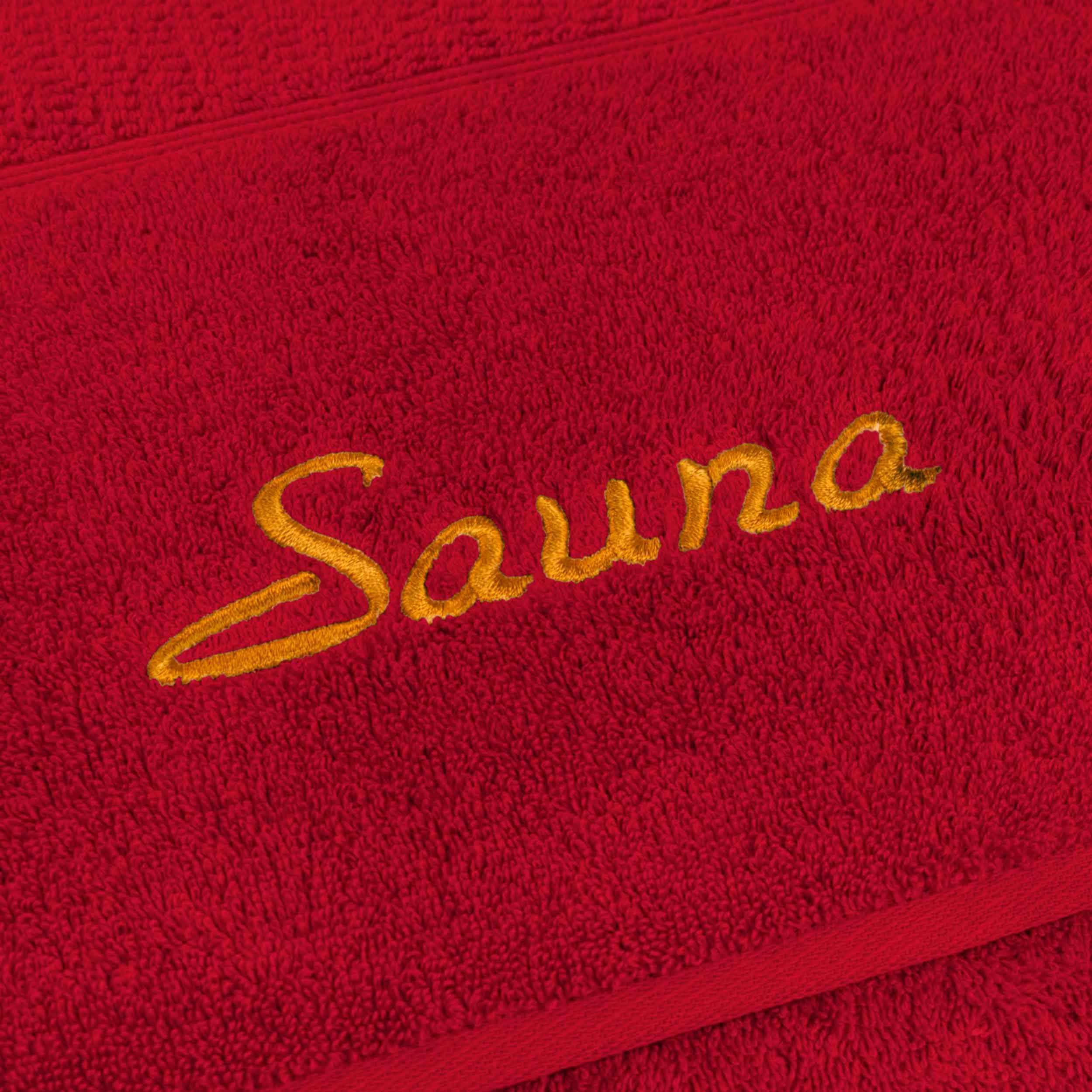 Frottana Pearl 061578958075_80200 Sauna Towel Ruby Red