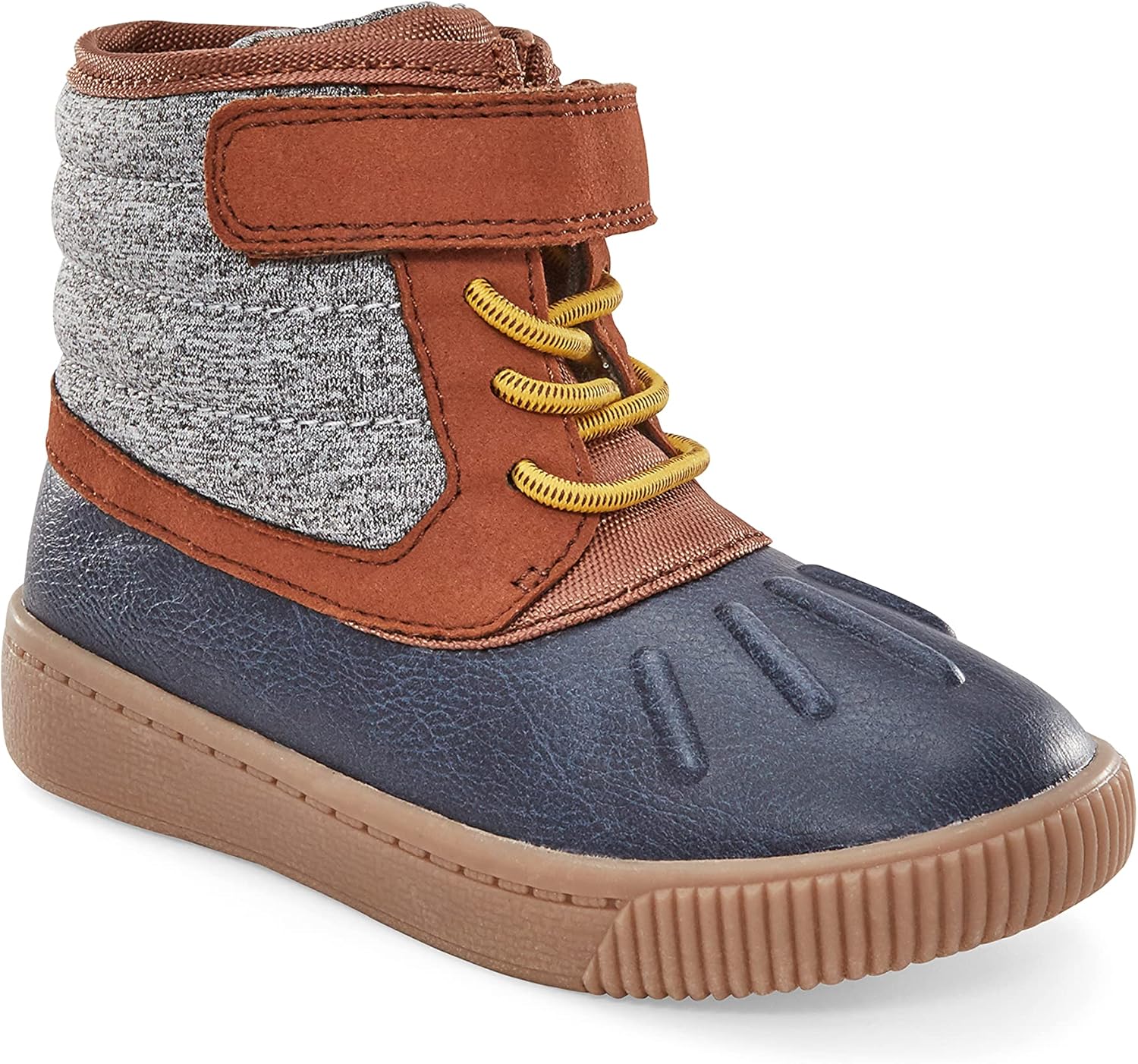 Simple Joys by Carter's Kids Alexis Outdoor Boot Fashion, Grey/Brown/Navy, 9 US Unisex Toddler