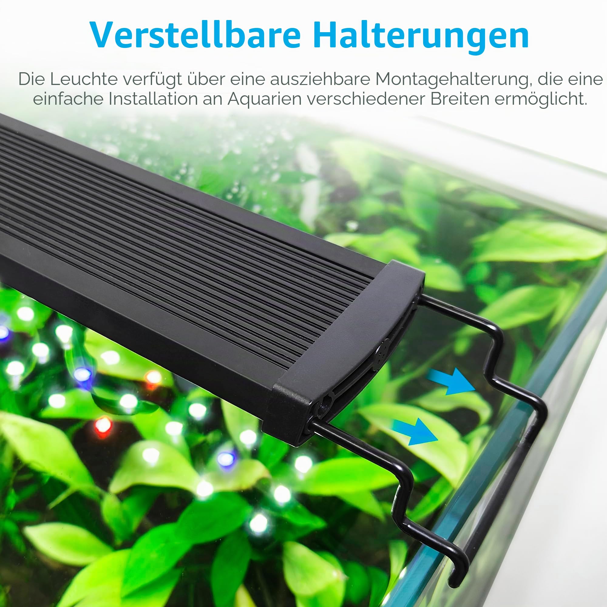 NICREW SlimLED Plants Aquarium Beleuchtung, volles Spectrum Aquarium Lampe mit Timer für Wasserpflanzen und Süßwasser-Becken, 45-60 cm