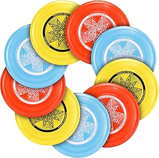Eastgoing 175g Ultimate Flying Disc - 10.75 Inch Competition Frisbee for Beach, Park, Pets, Camping - Vibrant Colors