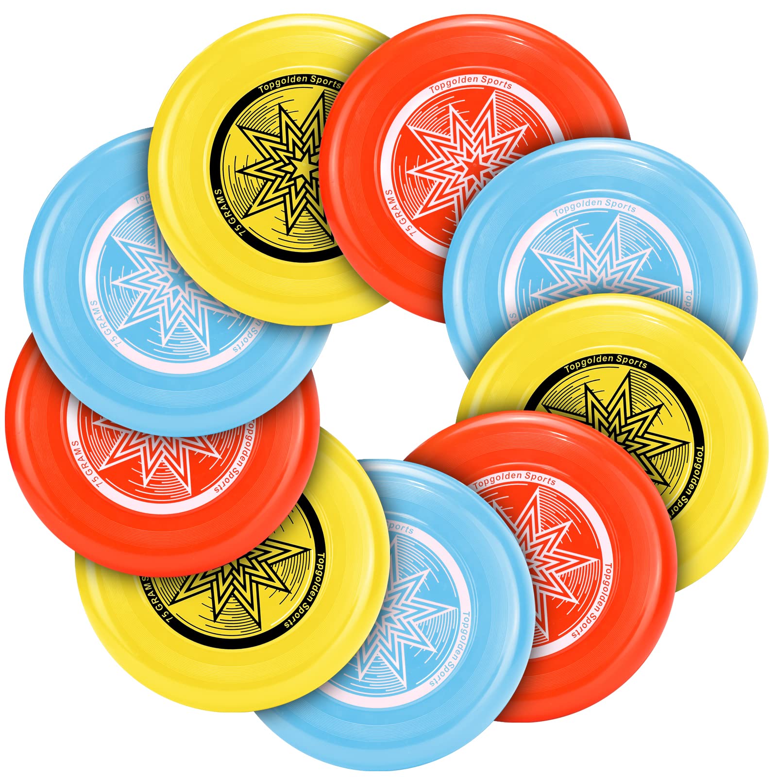 Eastgoing Ultimate Flying Disc 175 Gram, 10.75 Inch Sport Disc Loads of Colors Available, Suitable for Competitions, Team Flying Disc for Beach, Park, Pet, Camping and More,