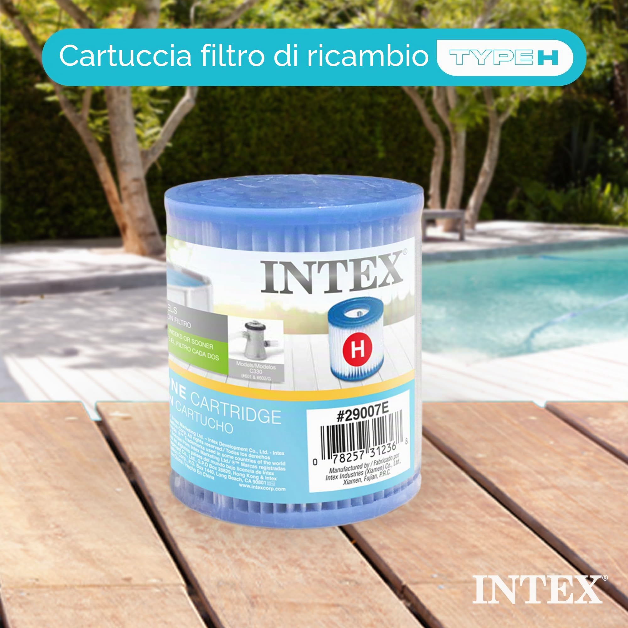 Intex Ricambio 29007E Cartuccia filtro piscina H – Confezione da 12