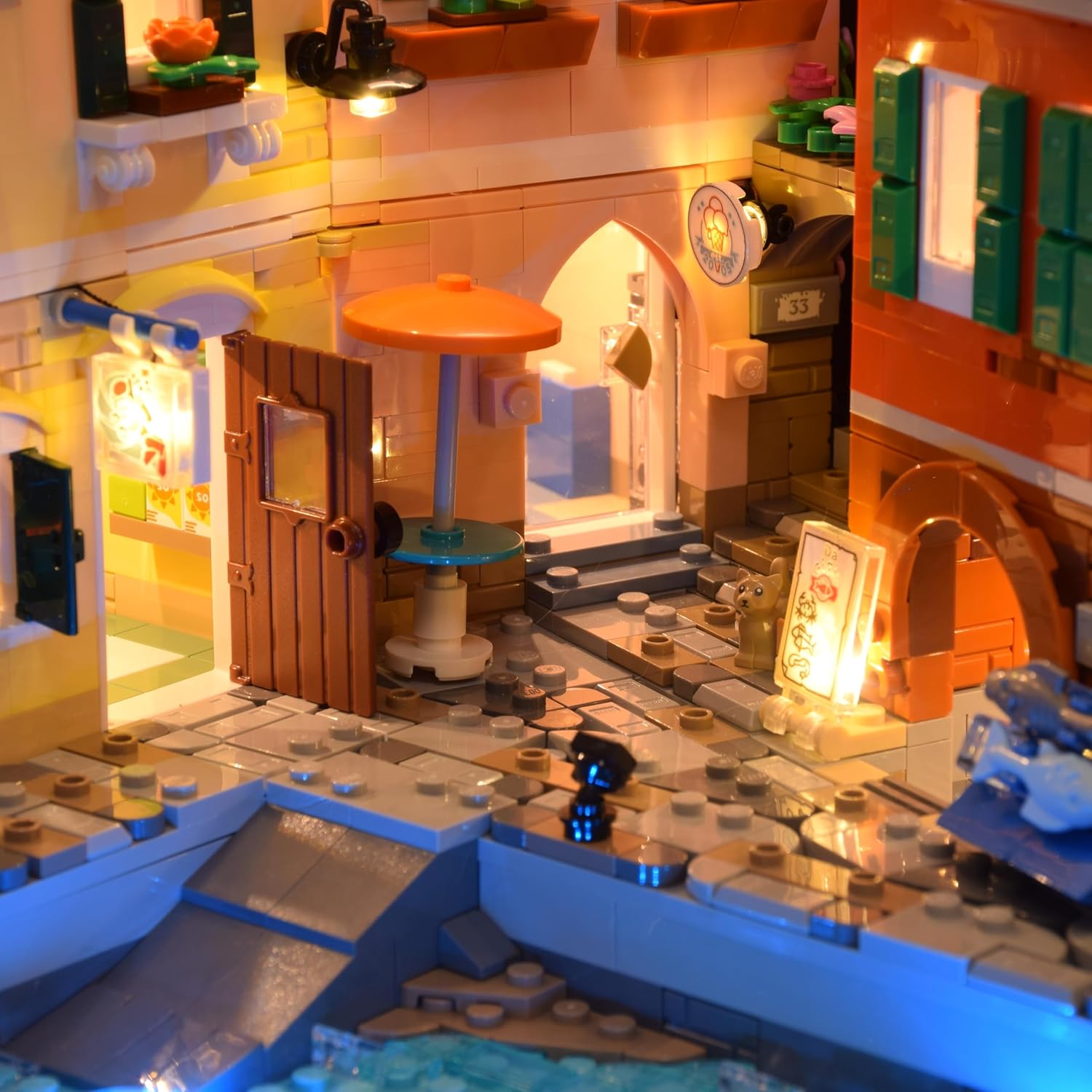 LightGo LED Kit for Italian Riviera Compatible with Lego 21359 Modular Buildings | Lighting Only-Bricks Set Not Included (Remote Version)