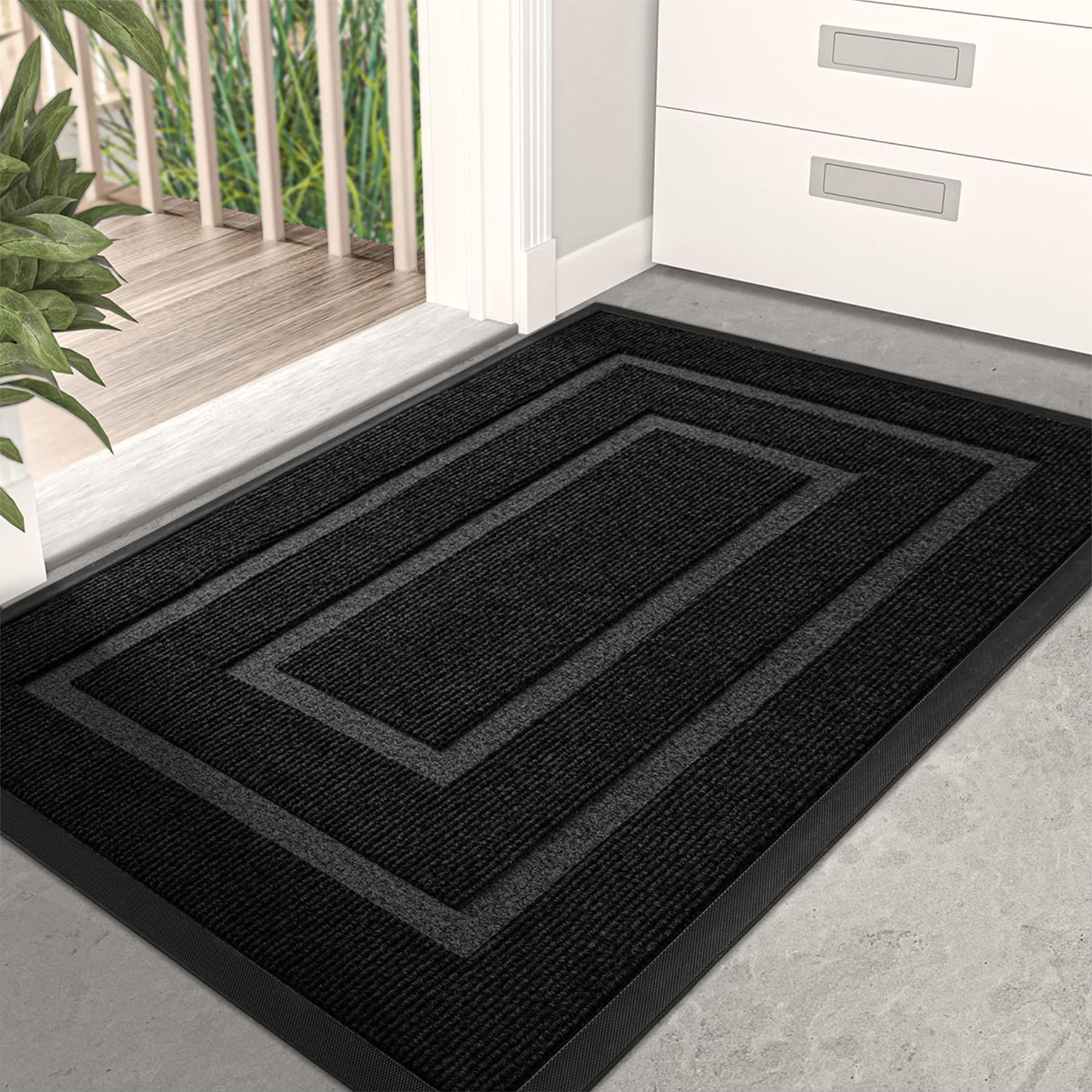 Super absorbent and moisture-proof door mat, [75 * 45CM] indoor and outdoor door mat, home welcome mat, rubber welcome door mat, suitable for your home entrance, courtyard, office entrance.(Style 2)