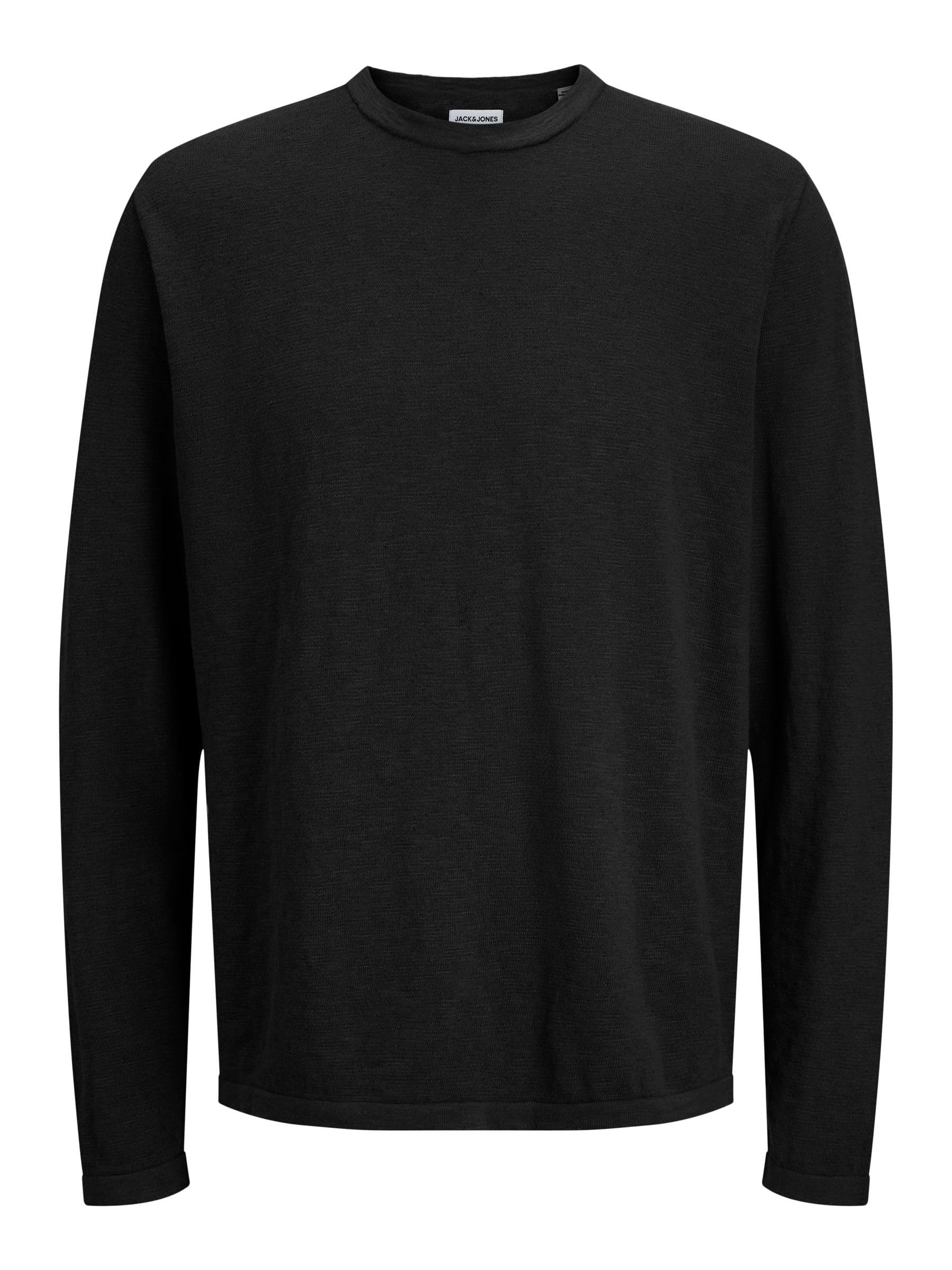 JACK & JONES Jjesummer Knit Crew Neck Sn, Black, M
