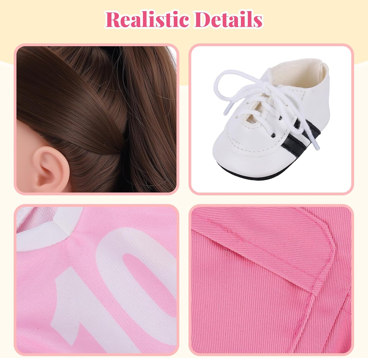 BABESIDE American Realistic Baby Doll Girl, 16 Inch Pretend Play Dolls Set, Real Life Baby Dolls Complete with Clothes and Toy Accessories for Kids Age 3+