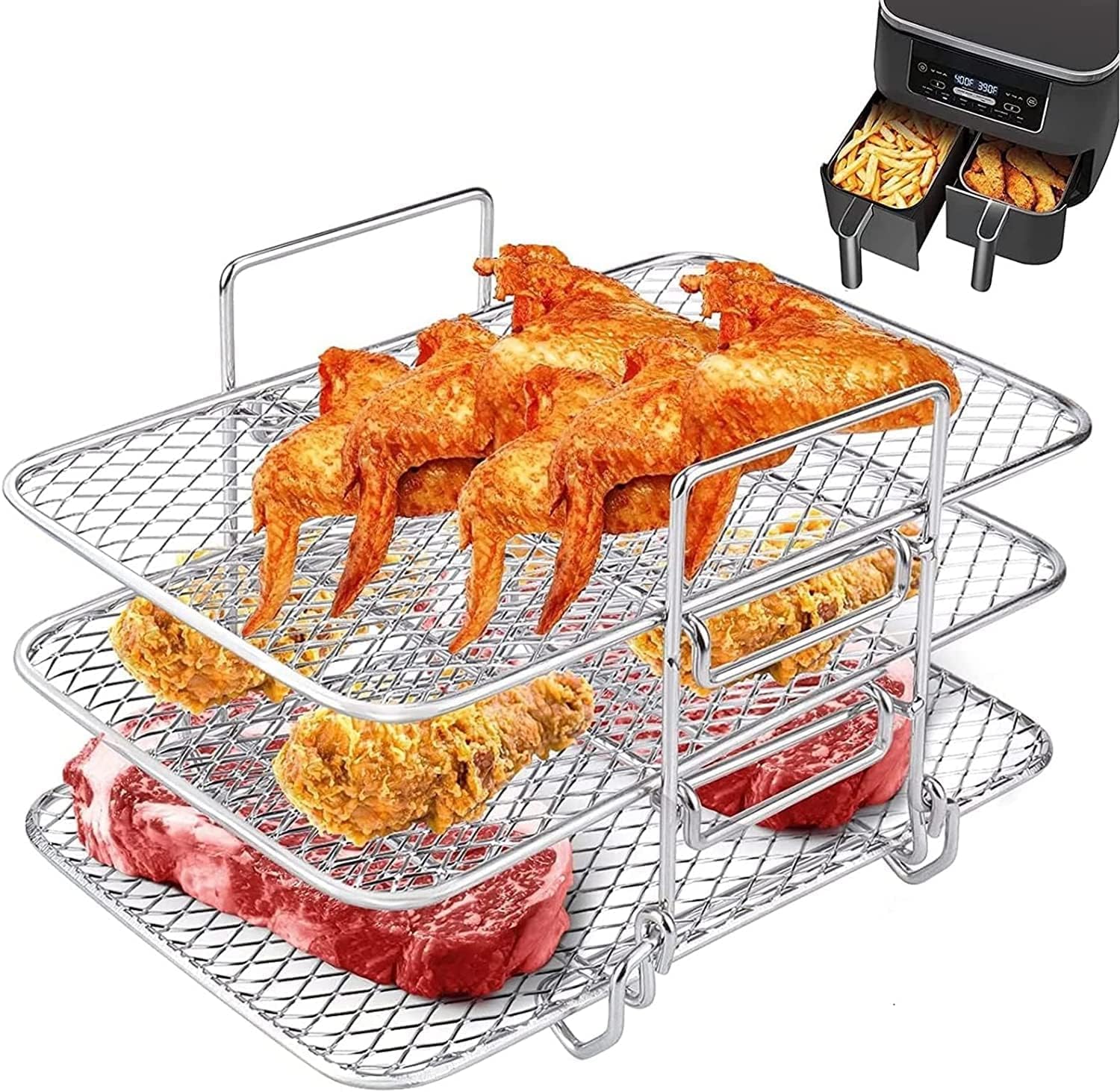Usper Air Fryer Rack for Ninja DZ201 Foodi AF300UK, Tower, EMtronics
