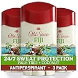 Dry Feel Antiperspirant Deodorant for Men, 24/7 Freshness, 24/7 Sweat & Odor Protection, Gentle on Skin with Skin Conditioners, Fiji with Palm Tree + Coconut Scent, 2.6 oz (Pack of 3)