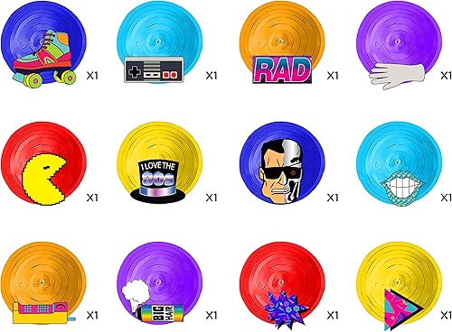 Miniatura 6 de 28 piezas de decoración de remolinos colgantes para fiesta de los años 80, suministros y recuerdos para fiestas temáticas de los años 80