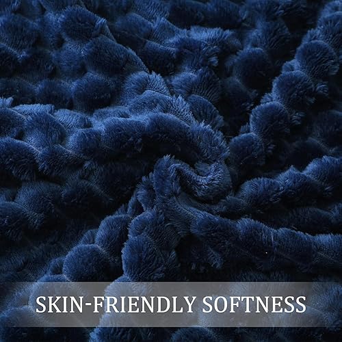 Miniatura 7 de Exclusivo Mezcla - Manta suave de vellón, tamaño Queen, 90 x 90 pulgadas, elegante, tela jacquard, aterciopelada, mullida, cómoda, cálida, ligera,