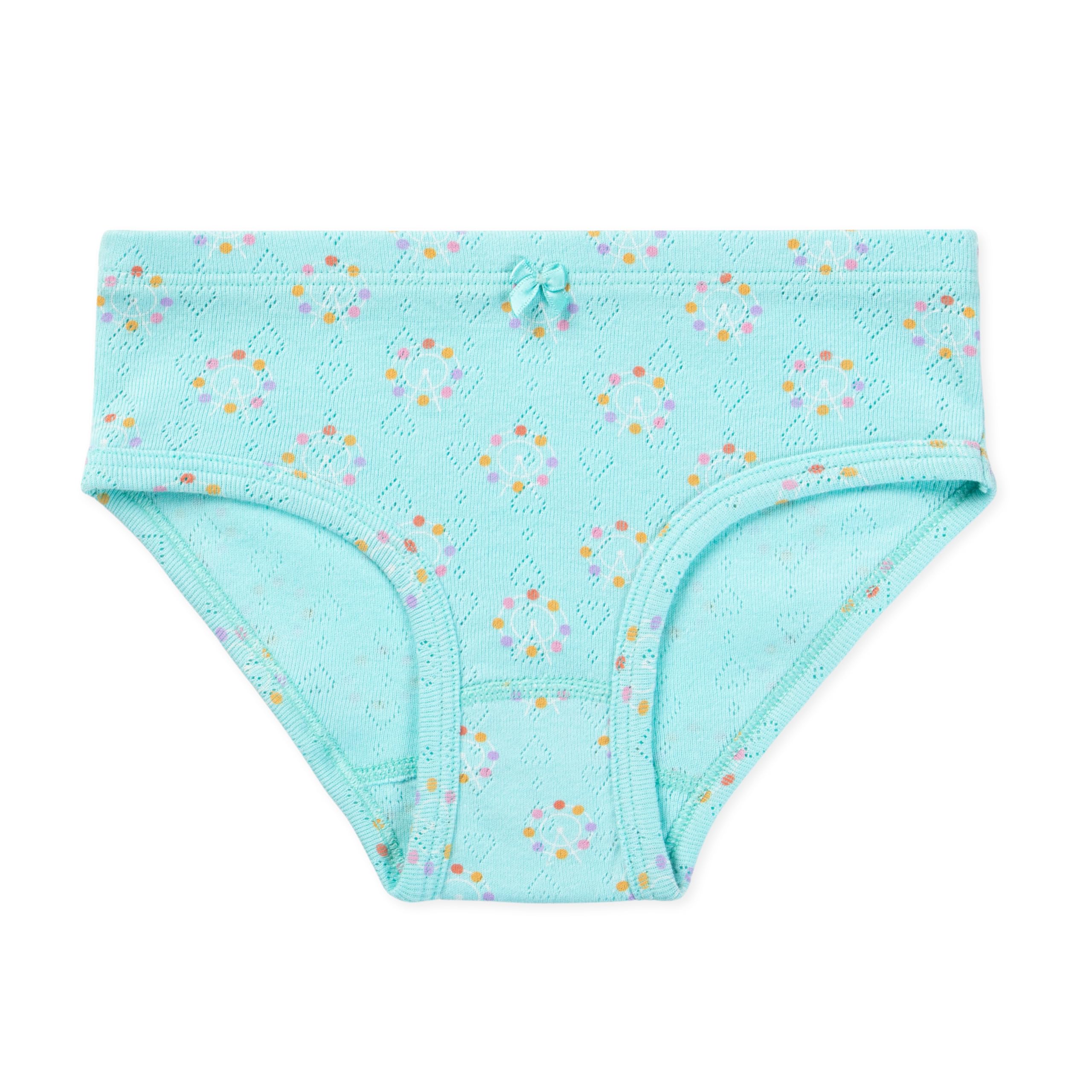 Lucky & Me Erica - Bikini para niñas, 100% algodón orgánico, ropa interior infantil, paquete de 6