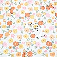 Vista 8 de Hanjunzhao Paquete de 10 piezas de tela de algodón con estampado floral de 18 x 22 pulgadas, cuadrados de tela acolchada precortados para coser