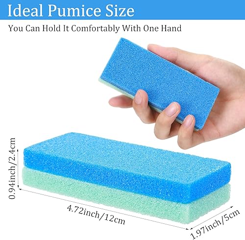 Miniatura 2 de 9 unidades de piedra pómez de doble cara para pies, lima de pedicura para pies, piel dura, removedor de callos exfoliante, profesional para pies