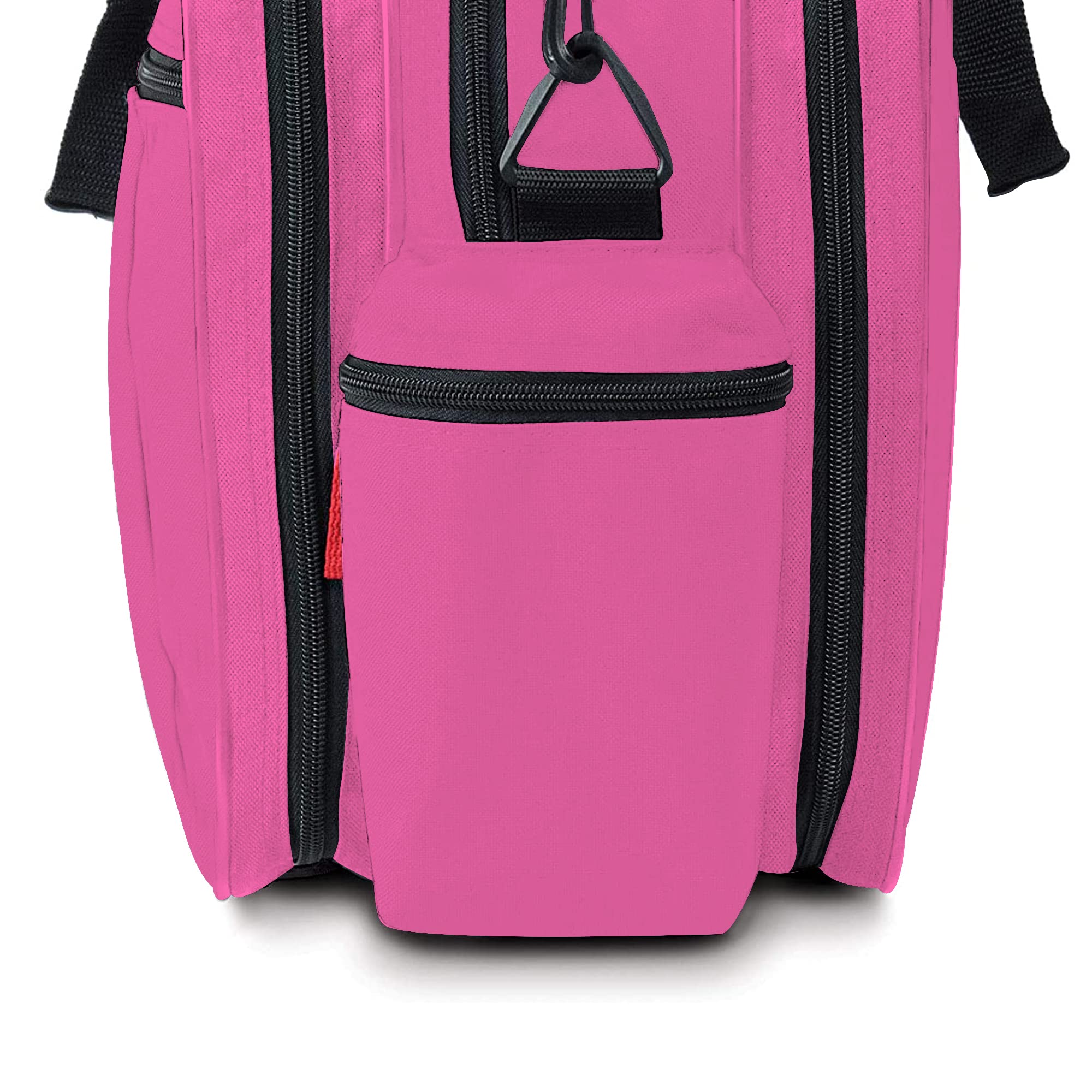 ASA TECHMED Bolsa de lactancia con compartimentos, bolsa de hombro duradera para equipos médicos, enfermeras, médicos, EMT, múltiples bolsillos, nailon reforzado, correas ajustables (rosa)