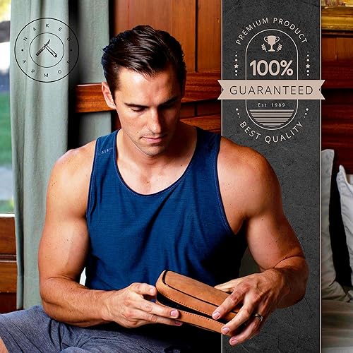 Miniatura 9 de Kit de maquinilla de afeitar recta de afeitadora de madera - Cuchilla de afeitar recta reemplazable, afeitadora de secoya, sin cortar ni afilar,