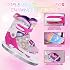 MammyGol Girls Kids Ice Skates for Children Boys 4 Size Adjustable Ice Skate with Fleece Lining for Outdoor