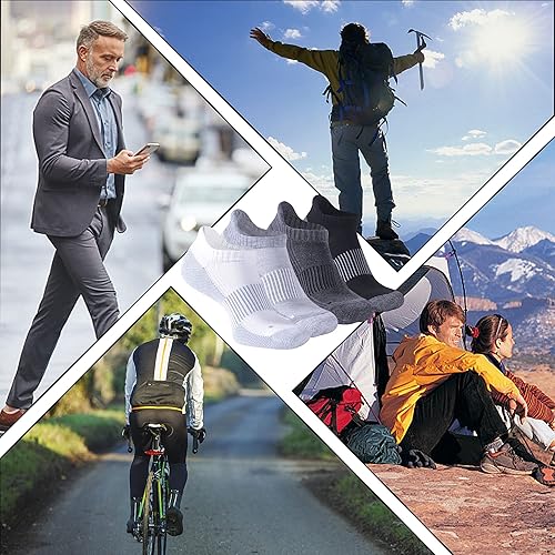 Miniatura 7 de Calcetines unisex de cobre, suela acolchada con soporte de arco atlético, calcetines de tobillo atléticos, calcetines de ciclismo, baloncesto y