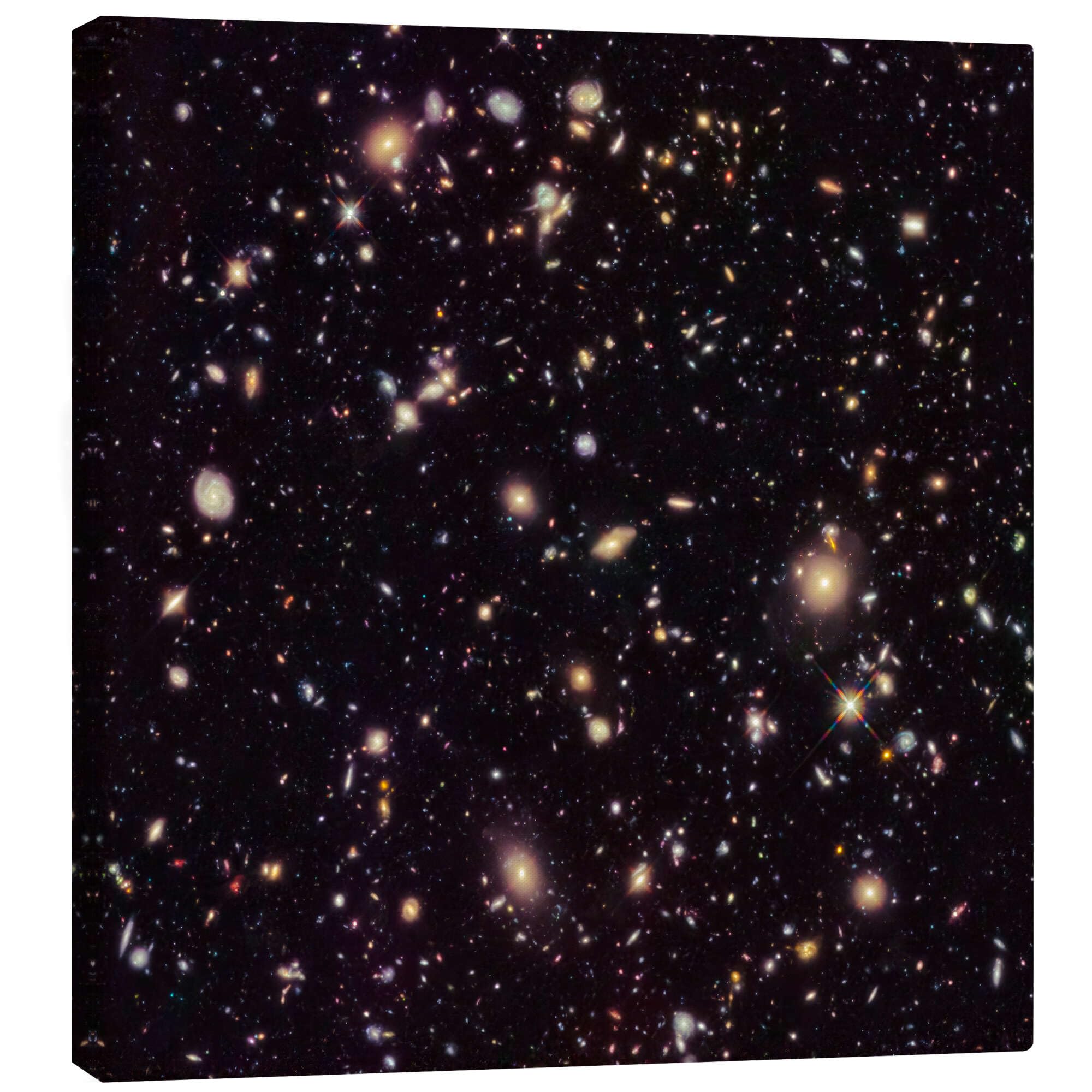 Posterlounge Champ profond de Hubble Tableau sur toile de NASA 50 x 50 cm Noir Tableaux Décoration murale