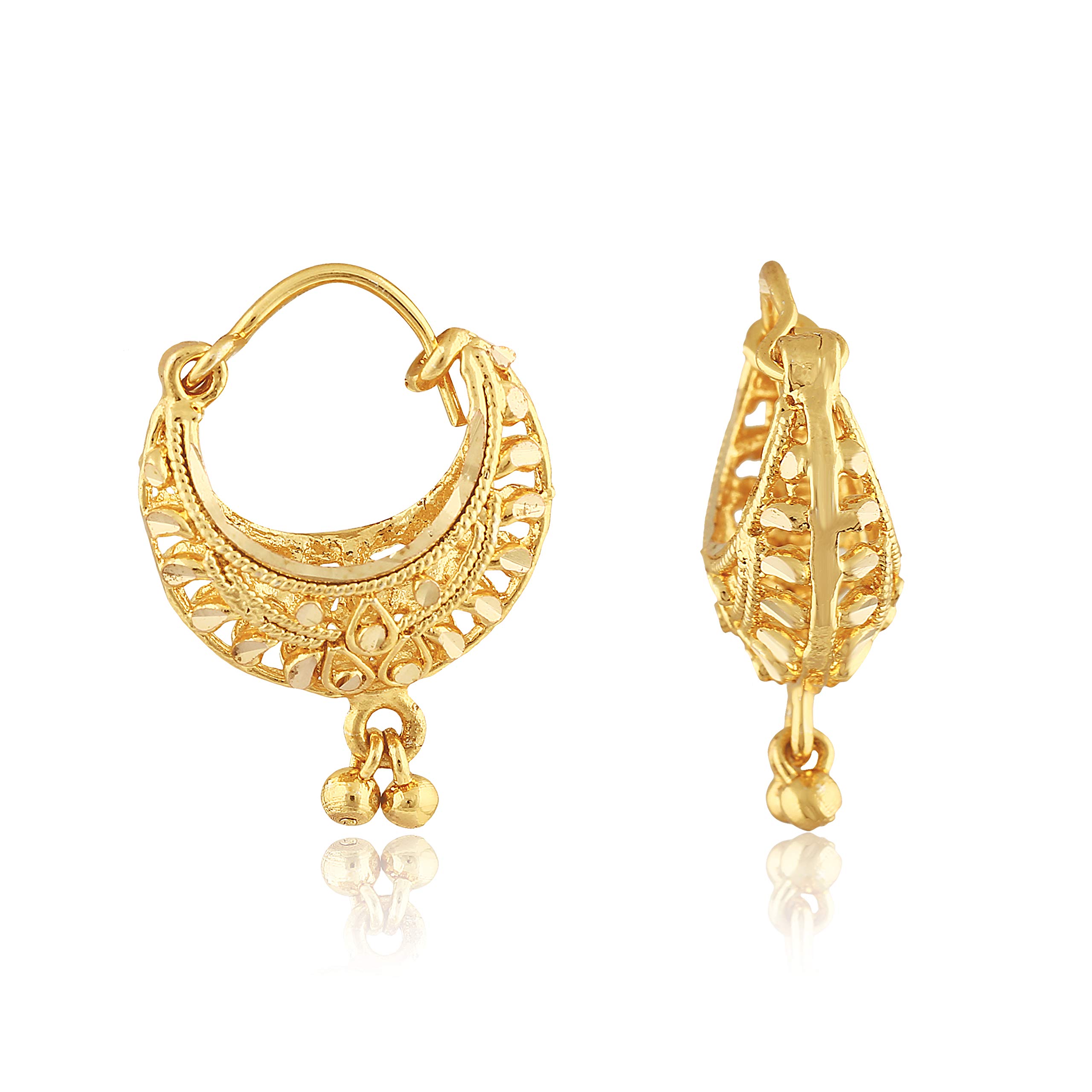 trendy golden earrings for casual look