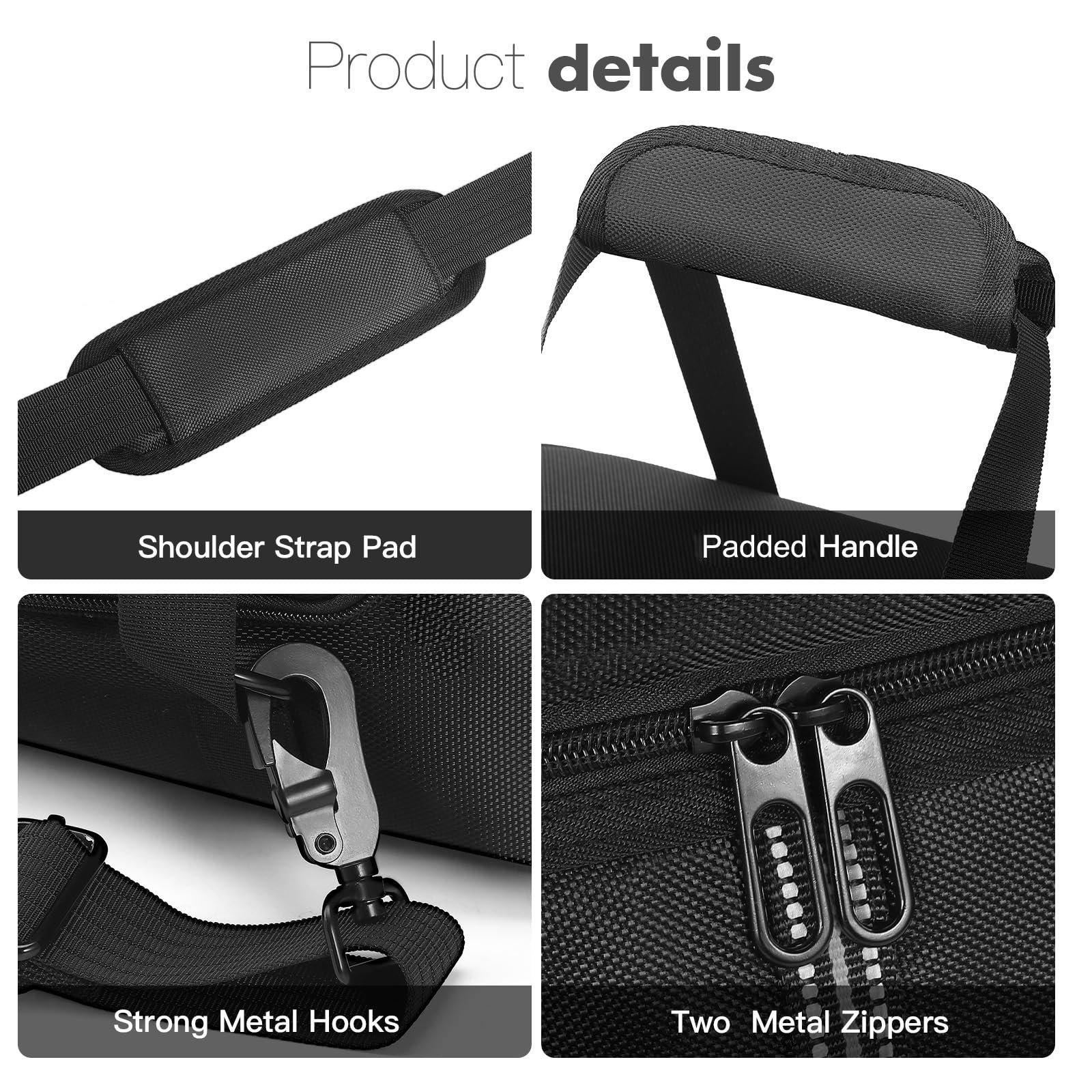 Custodia da trasporto compatibile con Anker SOLIX C1000/C800/C800 Plus Power Station portatile, borsa da viaggio con tracolla, tasche per cavo di ricarica e accessori