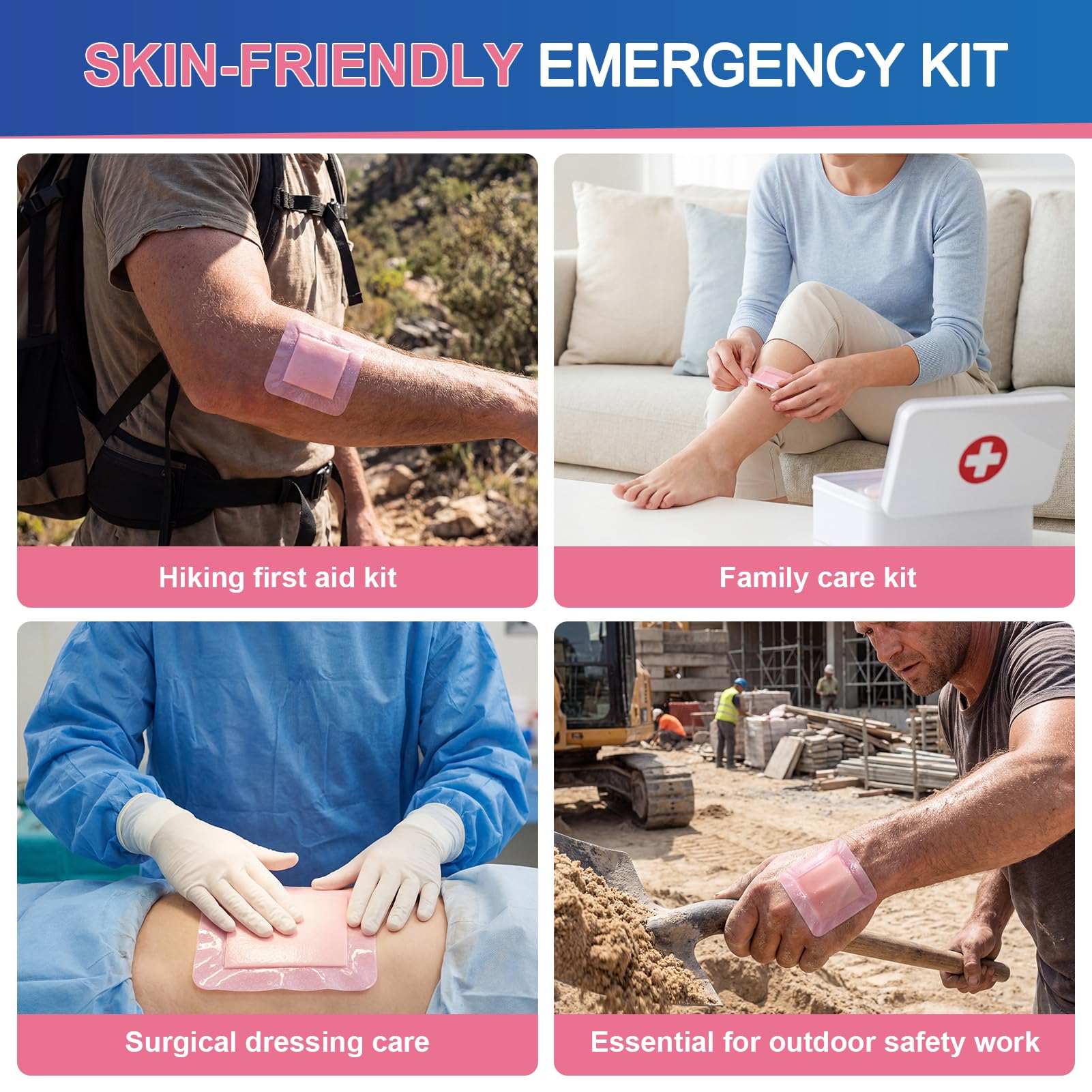 Silicone Foam Dressing with Border, FSA or HSA-Soft Pink Color(3"×3") — Amazon image 7