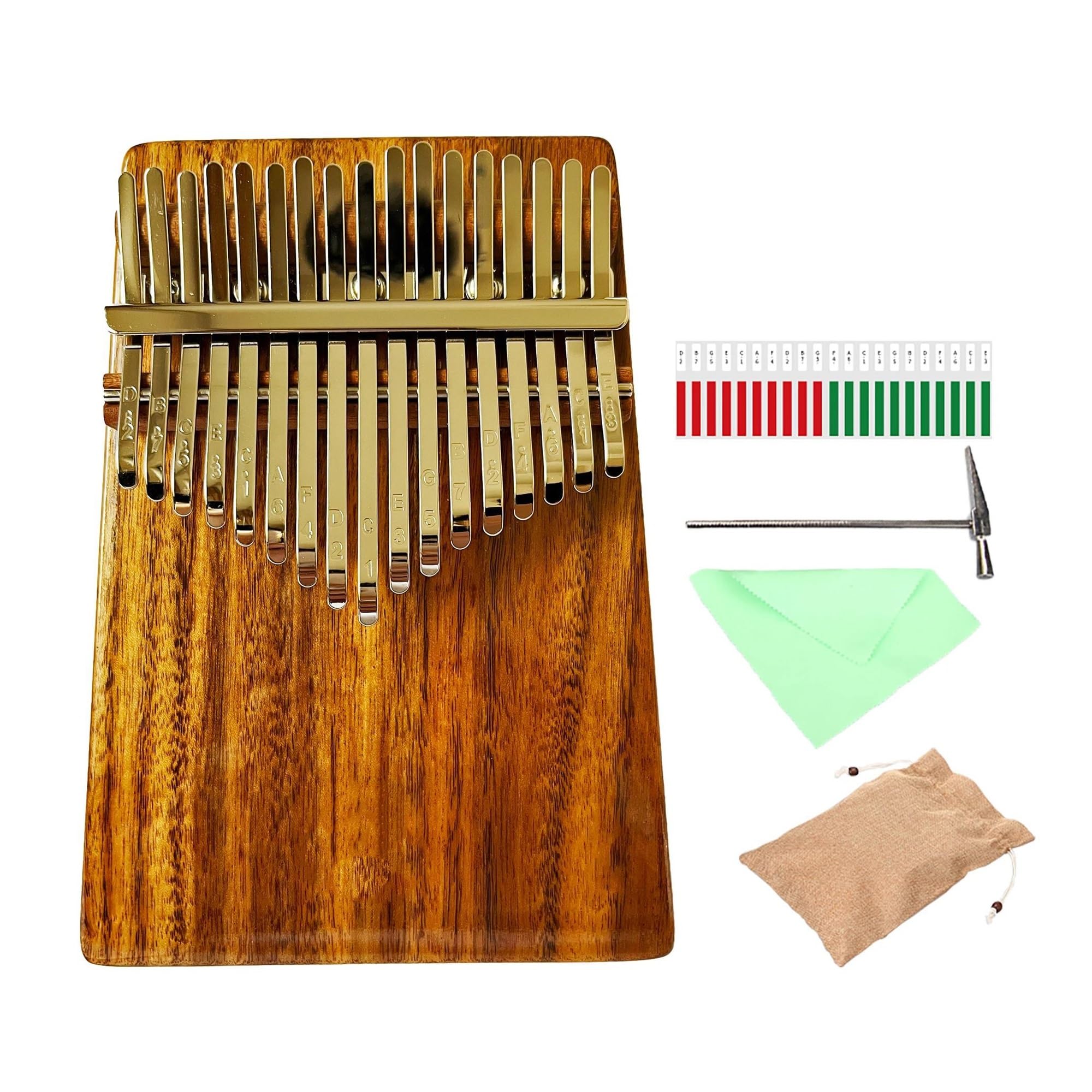 Instrumento Musical Profesional Para Adultos Y Principiantes 21 O 17 Teclas Nogal Kalimba Palisandro Instrumentos Musicales Kalimba(Walnut17 keys)