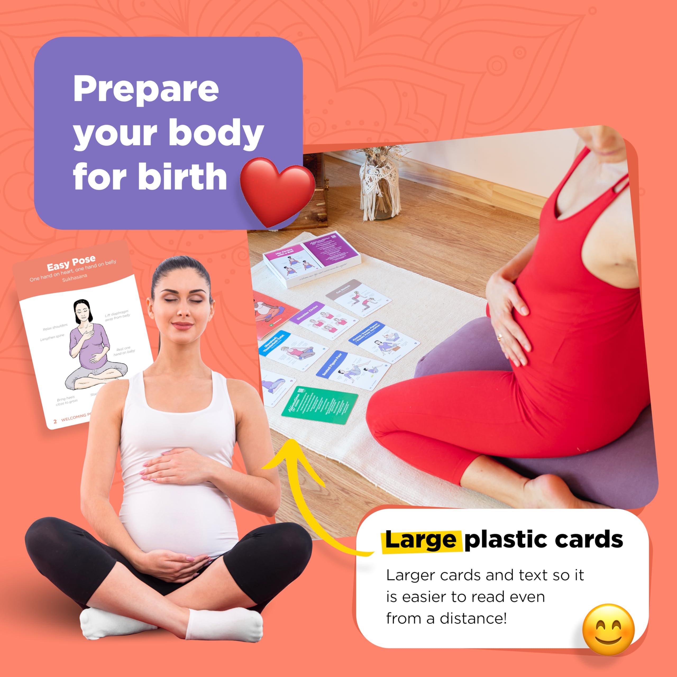 WorkoutLabs Cartes de yoga prénatal et ayurveda – Guide de grossesse saine et consciente avec sagesse ancienne de manière moderne · Cartes et livres de qualité supérieure pour femmes enceintes et