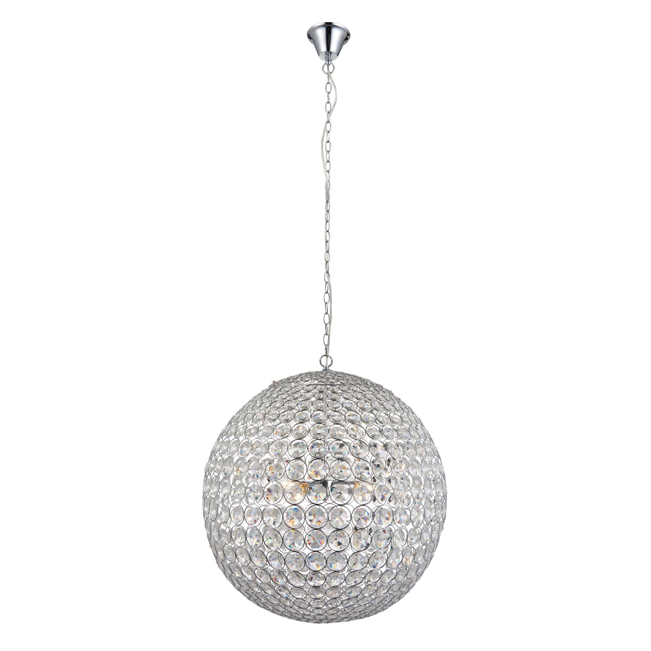 ENDONLighting 66190 Miley Large Ceiling Pendant Light with Clear Crystal Glass