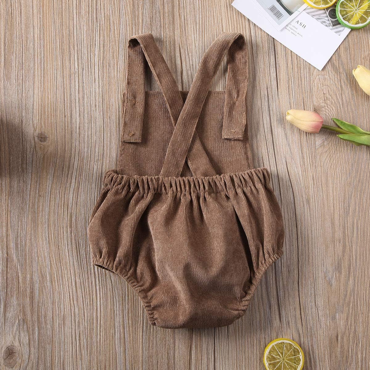Newborn Baby 1 Piece Summer Romper Baby Girl Boy Solid Color Jumpsuit Sleeveless Backless Overalls Outfits - Image 3