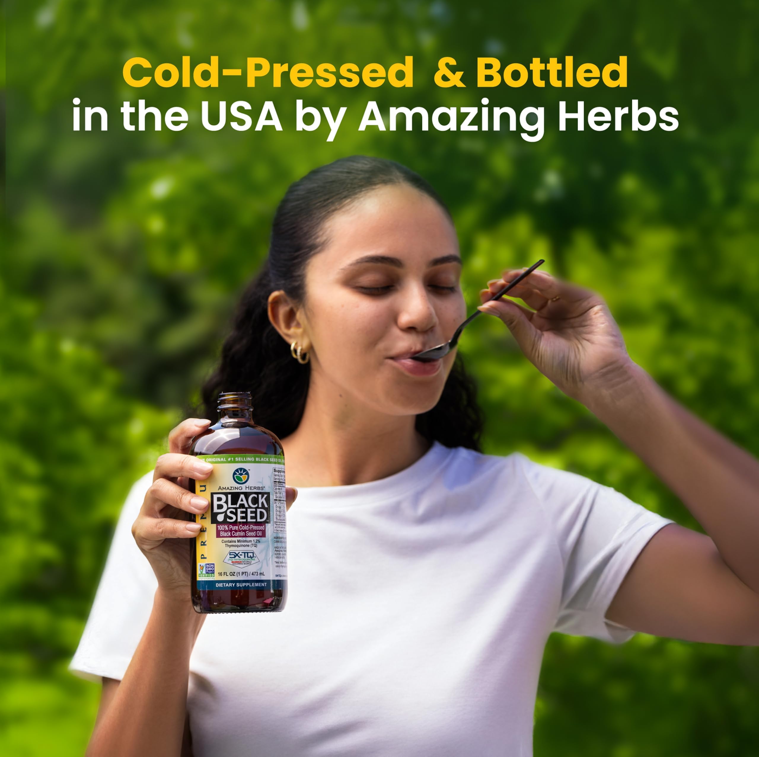 Amazing Herbs Black Seed Oil - 16 Fl Oz Glass Bottle (Pack of 2) — Amazon image 5