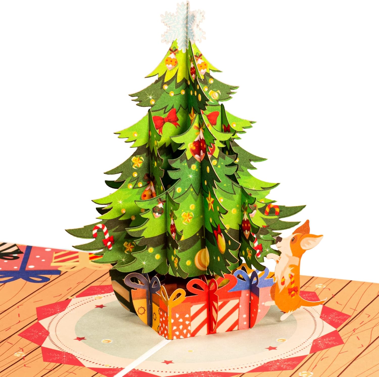 By Paper Love Christmas Cards Pop Up, 3D Christmas Dog, Handcrafted Popup Gre - View #12