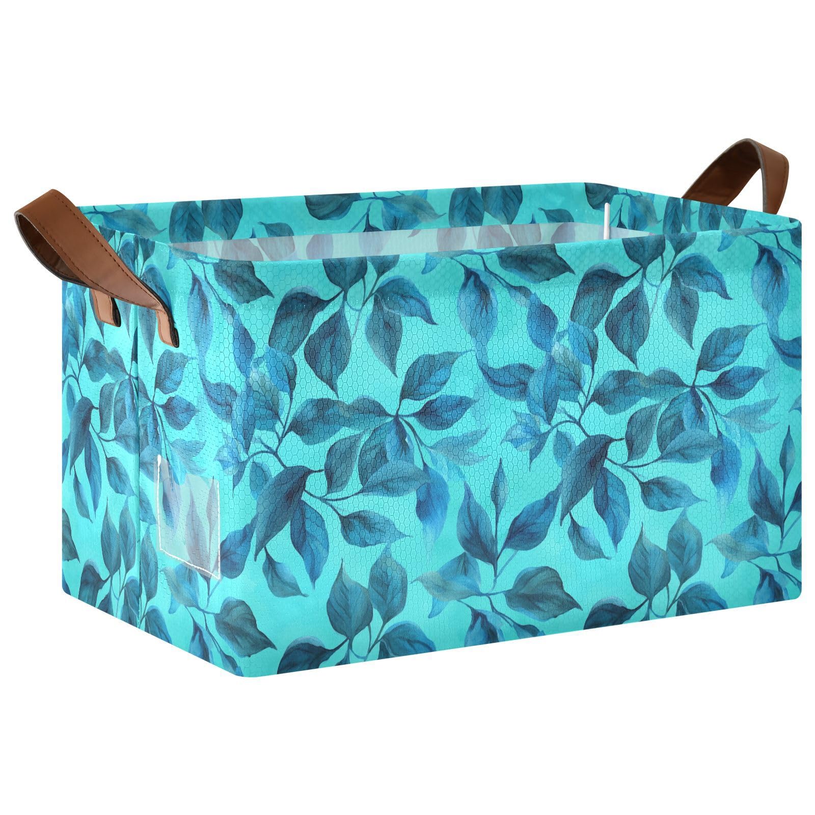 KLL Chic Cyanea Capillata turkusowy kosz do przechowywania z uchwytami składane kostki do przechowywania do domu, biura, szafy, organizer na ubrania, 2 szt. cajas de almacenamiento para closet