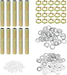 PATIKIL 1/8IP Thread 0.79" Lamp Pipe Kit with Lock Nuts Washers, Fasteners Assortment Hardware for Chandelier Ceiling Light DIY, Zinc Plating