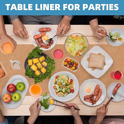 Miniatura 6 de Papel de regalo, papel para manualidades, rollo de papel kraft blanco de 17.8 x 100 pies para envoltura de regalos, revestimiento de piso, tablón de