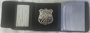 New York Police Shield Badge Tri-Fold Leather Badge Wallet Holder Money Section Credit Cards Police Sheriff Fire Dept. Security - Sold by Uniform World