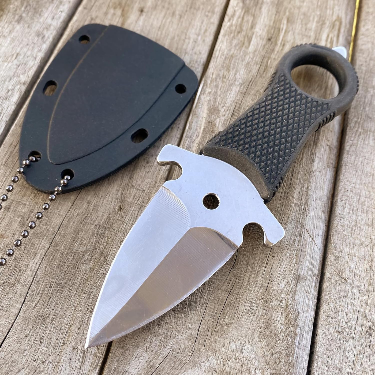 LFHC Tactical Double Edge Blade Pocket Knives Full Tang