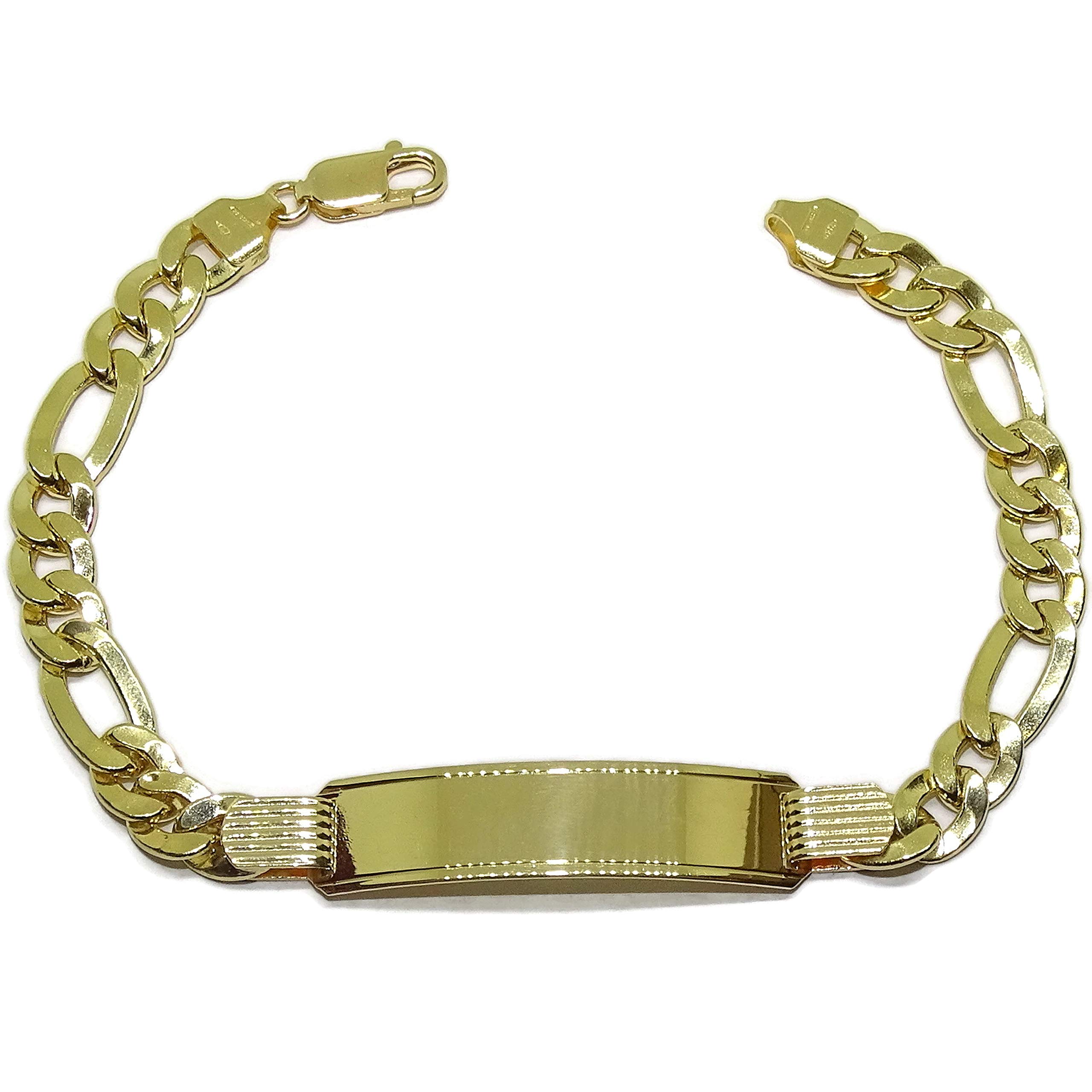 Never Say Never Bracciale Uomo Oro Giallo 18K Con Piastra Personalizzabile – Lunghezza 20,5 Cm, Peso 8,05 Gr - 2