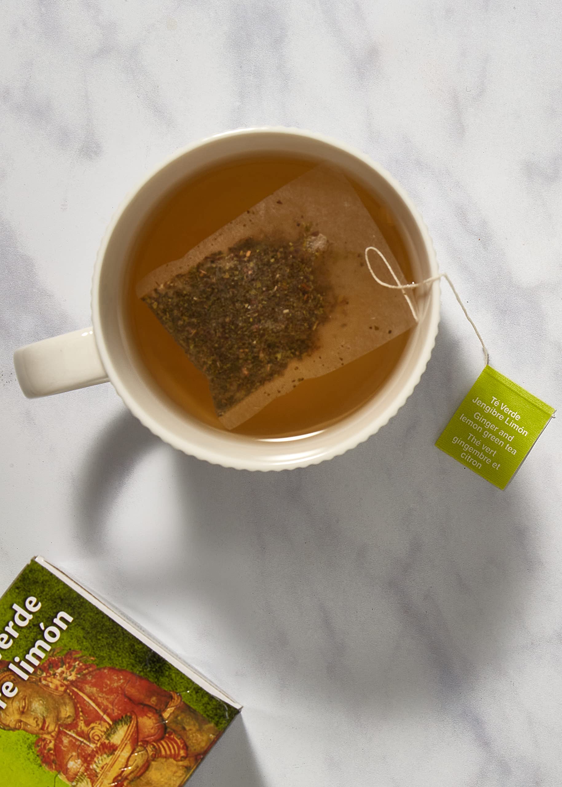 Té Verde de Jengibre y Limón - Caja de 25 Unidades - Aporta Vitaminas y Minerales