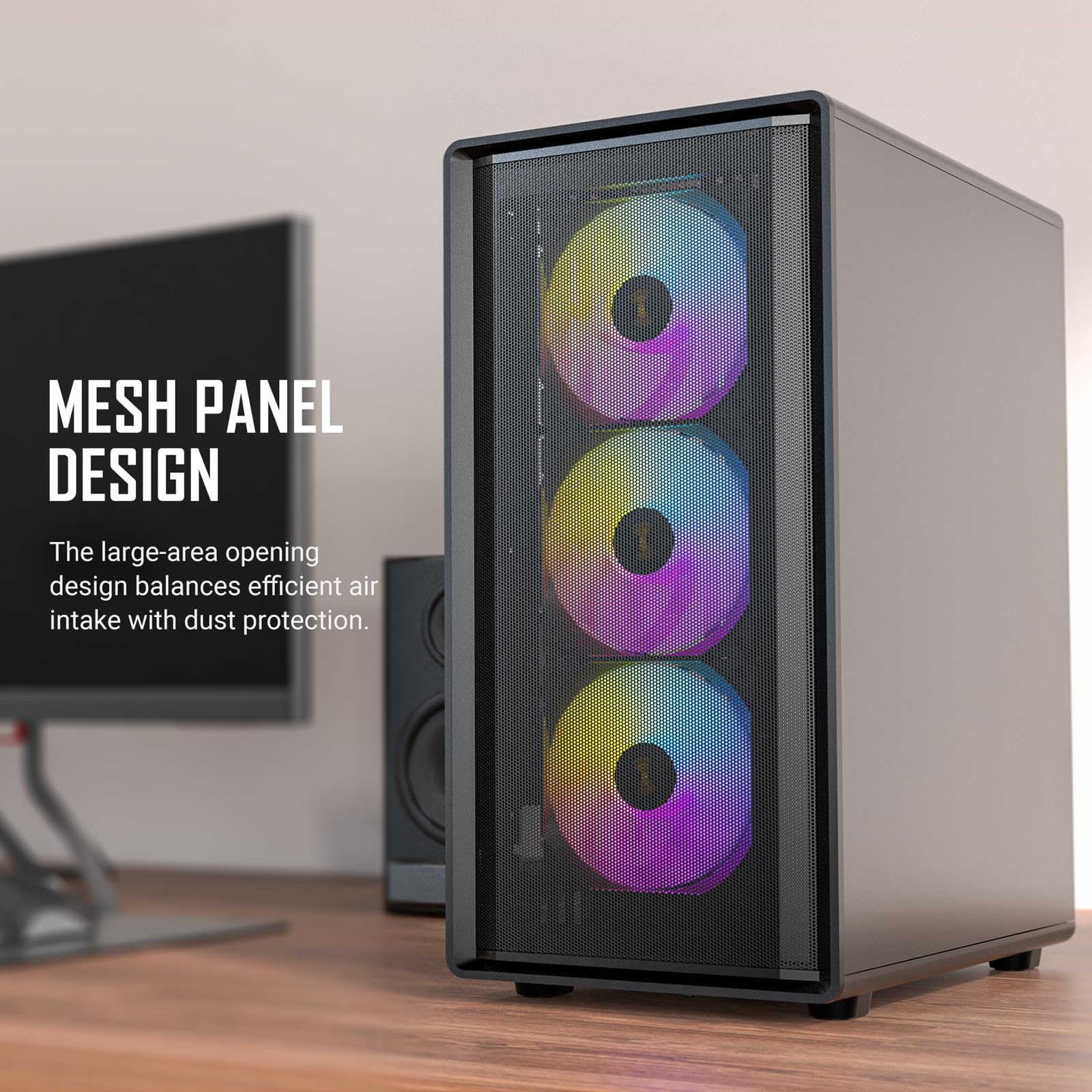 ANTEC Performance P6 Neo ARGB Boîtier PC ATX Tour midi, Noir