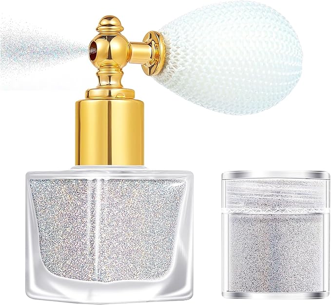 Glitter Powder Spray, Glitter Spray for Hair and Body, Shiny Body