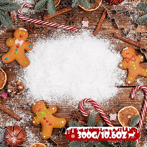 Miniatura 8 de Decoración navideña de algodón para nieve, 12 onzas de nieve esponjosa para decorar interiores, nieve artificial para tu manto, aldea o juego de