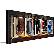 Personal-Prints | Personalized Boxing or Fighter Name Art Decor Gift | Customized Name Art Present for a Boxer 10"x30" Stretched Canvas